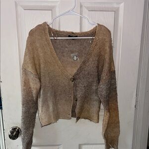 Women's Tan and Brown Sweater